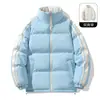 Jaqueta de algodão espessa e forrada com fleece, vestuário para esportes ao ar livre e lazer de inverno 2026, jaqueta puffer reversível, estilo casal, casaco de algodão masculino