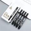 Una pieza de marcador impermeable de envío gratis negro aceitoso pluma de punta grande de secado rápido de gran capacidad logística express marcador especial