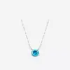 Corrente de lábio, piercing no nariz, colar de diamantes, uma lágrima no pescoço, pingente clássico de zircônio azul mar, mini solitário de quatro garras, corrente de clavícula