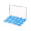 Paquete de 20 Tapones para Dormir de Silicona Azul para Niños, Antirruido, Impermeables para Natación, Tapones de Silicona en Caja Cuadrada