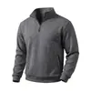 Sudadera casual suelta de jacquard texturizado pesado estilo americano para otoño e invierno 2026, con cuello alto, simple, moderna y versátil para hombre