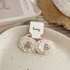 Estilo Coreano Bege Renda Bordada Cereja Infantil Prendedor de Cabelo Doce e Versátil Rabicó de Menina Elástico de Cabelo Acessórios de Cabelo
