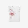 Little Maven Nueva Camiseta de Verano para Niños Patrón Estéreo Europeo y Americano Top para Niños Camiseta de Algodón Puro para Niñas