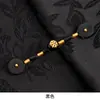 Botones de Hebilla Pan de Qipao Nuevo Estilo Chino Tejido a Mano Alambre Envuelto Perla Dorada Quemador de Incienso Botón de Tela de Una Palabra Hebilla Decorativa Retro Hanfu