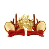Pinza para el Cabello de Navidad Estilo Nuevo Accesorios para el Cabello de Astas Festival de Navidad Celebridad de Internet Adornos de Astas Lindos Tocado Pinza Doble