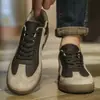 Zapatillas de entrenamiento alemanas de primavera, estilo retro para hombre, adecuadas para primavera y otoño, con suela de goma, zapatillas deportivas casuales, zapatos de hombre, zapatillas blancas de cuero genuino