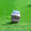 Paisaje en miniatura, figura de hipopótamo con bonito degradado, adorable juguete pequeño, accesorio de decoración DIY, coche en miniatura u adorno de escritorio