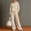 Otoño/Invierno 2026 Moda Femenina Transfronteriza Europea y Americana Sudadera con Capucha Estampado de Leopardo Retro y Pantalones de Pierna Ancha Conjunto Casual Deportivo de Dos Piezas