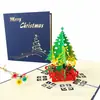 Cartão de felicitações de Natal cartão tridimensional árvore de Natal 3D cartão tridimensional cartão pequeno criativo de Natal negócio de atacado