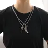 Collar punk retro con colgante de púas líder europeo y americano estilo nacional personalidad moda dominante moderno para hombre hip-hop acero inoxidable