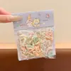 Elásticos de cabelo descartáveis em cores de doce para meninas, elásticos de cabelo de alta elasticidade que não danificam o cabelo, acessórios de cabelo