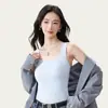 Colete Térmico Costurado com Gola U em Tencel Islandês Outono e Inverno Cor Pura Roupa Íntima Térmica Ajustada Camada Base Slim Fit 8888