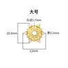 Plata de Ley S925 Hueca Incrustada de Diamantes Forma de Flor Base de Flor Accesorios para Cuentas de Cristal DIY Materiales Cuentas Espaciadoras de Copo de Nieve