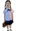 Conjunto de vestido JK estilo estrangeiro para crianças, uniforme escolar tailandês, estilo universitário, verão, escola primária, roupas de formatura, jardim de infância