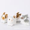 Boutique de Conejitos Imitación Mini Set de Cuatro Conejos Artesanías Hechas a Mano de Alta Gama Joyería Regalo Conejito de Peluche Lindo
