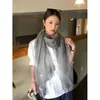 Lenço de seda fino e longo, estilo coreano, fresco e elegante, para mulheres, perfeito para o outono, criando uma vibe literária e inspirada em resort, xale versátil