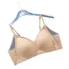 Sujetador de Malla Triangular sin Costuras Fino Estilo Francés para Mujeres con Busto Pequeño, Copa Fija Sexy, Sujetador sin Aros, Transfronterizo