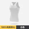 Chaleco para Hombre Jian Dan Niao Algodón Puro Verano Deportivo Sin Mangas Camiseta Interior para Hombres de Mediana Edad y Mayores Sudadera Base Blanca