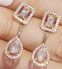 Brincos de Zircônia com um Toque de Luxo de Nicho, Design Estiloso, Populares no Xiaohongshu, Mais Vendidos Globalmente, Venda Direta do Fabricante E6043