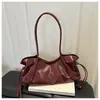 Bolso Retro de Piel Aceitada de Gama Alta para Mujer 2026 Nueva Moda Bolso de Hombro Único para el Trabajo Bolso de Mano de Gran Capacidad Bolso Baguette