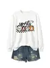 Mama esportiva Amazon eBay loja independente moletom feminino novo com gola redonda e mangas compridas moderno e estiloso