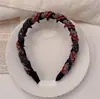 Diadema Trenzada Vintage Accesorio para el Cabello para Mujer, Corona Alta de Otoño e Invierno Diadema Ancha Pasador de Pelo, Versátil y a la Moda Accesorio para Recoger el Cabello