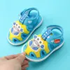 Sandalias de Tela para Bebés Niños en Verano, Edades 0-1-2-3, Zapatos Chirriantes Antideslizantes de Suela Suave para Niñas, Zapatos para Niños Pequeños, Zapatos para Bebés