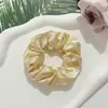 Acessórios de Cabelo Transfronteiriços Europeus e Americanos Scrunchie de Cetim Liso Scrunchie Grande Retrô Francês Elástico Grande Simples de Cabelo Fita