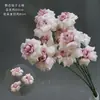 Rosa jade flor artificial rosa de boda flor falsa decoración de ventana de pasillo de salón de bodas flor de seda arreglo floral cascada de flores flor