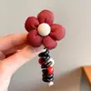 Lindo y Fresco Goma para el Cabello de Cable de Teléfono para Niñas, Nueva Cuerda para el Cabello Versátil y Duradera de Verano con un Toque de Alta Gama, Accesorio para el Cabello sin Marcas