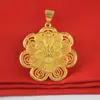 Cadena larga para suéter colgante mujer moda japonesa y coreana colgante de oro E604 Joyería de oro euro colgante de flor