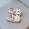 Zapatos para Caminar para Bebé Niña Primavera 2025 Estilo Verano Sandalias para Bebé Niña Zapatos Pequeños de Cuero Suave Antideslizante para Niño