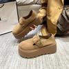 Zapatos Retro Birkenstock Nuevos Primavera y Otoño 2025 Tacones de Plataforma Perezosos Zapatos Planos de Moda Suela Gruesa Suela Suave Zapatos Casuales para Mujer
