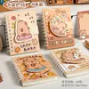 Cuaderno de Bolsillo con Cinta Mágica Portátil Cuaderno Espiral de Dibujos Animados Cuaderno Pequeño para Estudiantes de Primaria Portátil para Llevar Cuaderno para Notas de Tareas