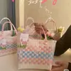 Bolso Tejido a Mano Mismo Estilo de Xiaohongshu Bolso Tejido Decorativo Bolso Tejido de Plástico Decorativo Bolso Tejido Decorativo