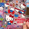 Adesivos retrô clássicos fofos com relevo da Hello Kitty, decorações de desenho animado para projetos DIY, adequados para telefones, tablets, fones de ouvido e garrafas de água