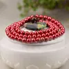 Pulsera de Tres Círculos de Cinabrio Dorado Púrpura de Contenido Alto y Bajo Natural, Pulsera de Arena Roja Arena Imperial para Hombres y Mujeres, Aproximadamente 6-8 mm, Al por Mayor