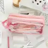 Nueva Bolsa Transparente Sencilla de Gran Capacidad Visual para Lápices Caja de Papelería para Estudiantes de Secundaria Caja de Lápices Nicho Leche Sal para Hombres y Mujeres
