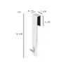 En stock gancho de acero inoxidable montado en la parte posterior gancho trasero para puerta de vidrio perchero desmontable gancho de metal para ropa de baño sin perforaciones