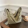 Bolso de hombro de gran capacidad, estilo coreano, a la moda, para mujer, primavera 2024, nuevo bolso cruzado combinable, bolso de mano de color liso.