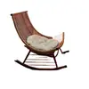 Nova Cadeira de Balanço Reclinável Adulto Jardim Varanda Casa Lazer Cadeira de Rattan Pessoa Preguiçosa Cadeira de Balanço Pátio Externo Cadeira de Rattan Trançado