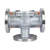 Válvula de Esfera Flangeada Pneumática de Três Vias Válvula de Esfera de Aço Inoxidável 304 Tipo L/T de Três Vias Q644F-16 Válvula Direcional de Comutação Rotativa