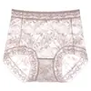 Calcinhas de Renda Femininas de Cintura Alta com Controle de Barriga e Levanta Bumbum Viscose Antibacteriana Respirável Sem Costura Tamanho Plus Shorts Triângulo