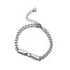 Pulsera Sencilla de Acero Inoxidable Mobius para Pareja Transfronteriza Grabado DIY Símbolos Infinitos Ins Regalo Conmemorativo para Hombres y Mujeres