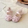 Zapatos de Piel Estilo Coco Chanel para Niña Pequeña 2026 Verano Nuevos Sandalias Elegantes de Moda con Lazo Zapatos de Salón Estilo Princesa