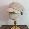 Gorra de pescador vintage de espiga plisada estilo japonés, estilo casual con visera suave, sombrero octagonal que adelgaza la cara, gorra de pintor artística y moderna