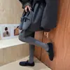 Zapatos Casuales de Invierno para Mujer 2025, Estilo Nuevo, Puntera Cuadrada, Lana, Hebilla de Una Línea, Estilo Perezoso, Forro de Terciopelo, Cálidos, para Viajes
