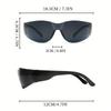 Novos óculos de sol da moda mostram pequenos óculos de proteção à prova de vento, poeira e UV para atividades ao ar livre
