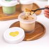 Vaso de yogur japonés vaso de mousse vaso de pudín vaso desechable para grasa vaso de plástico para postre redondo pudín de gelatina