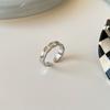 Anillo Abierto Kassett Estilo Coreano Plata S925 Tendencia de Moda Estructura Elegante de Escamas de Pescado Personalidad Hermosa para Mujeres